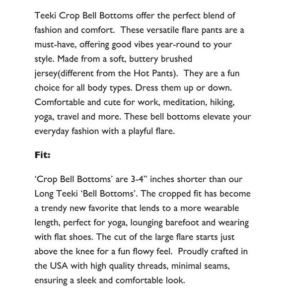 Teeki Mermaid Fairy Queen Teal Crop Bell Bottom - Picture 8 of 14